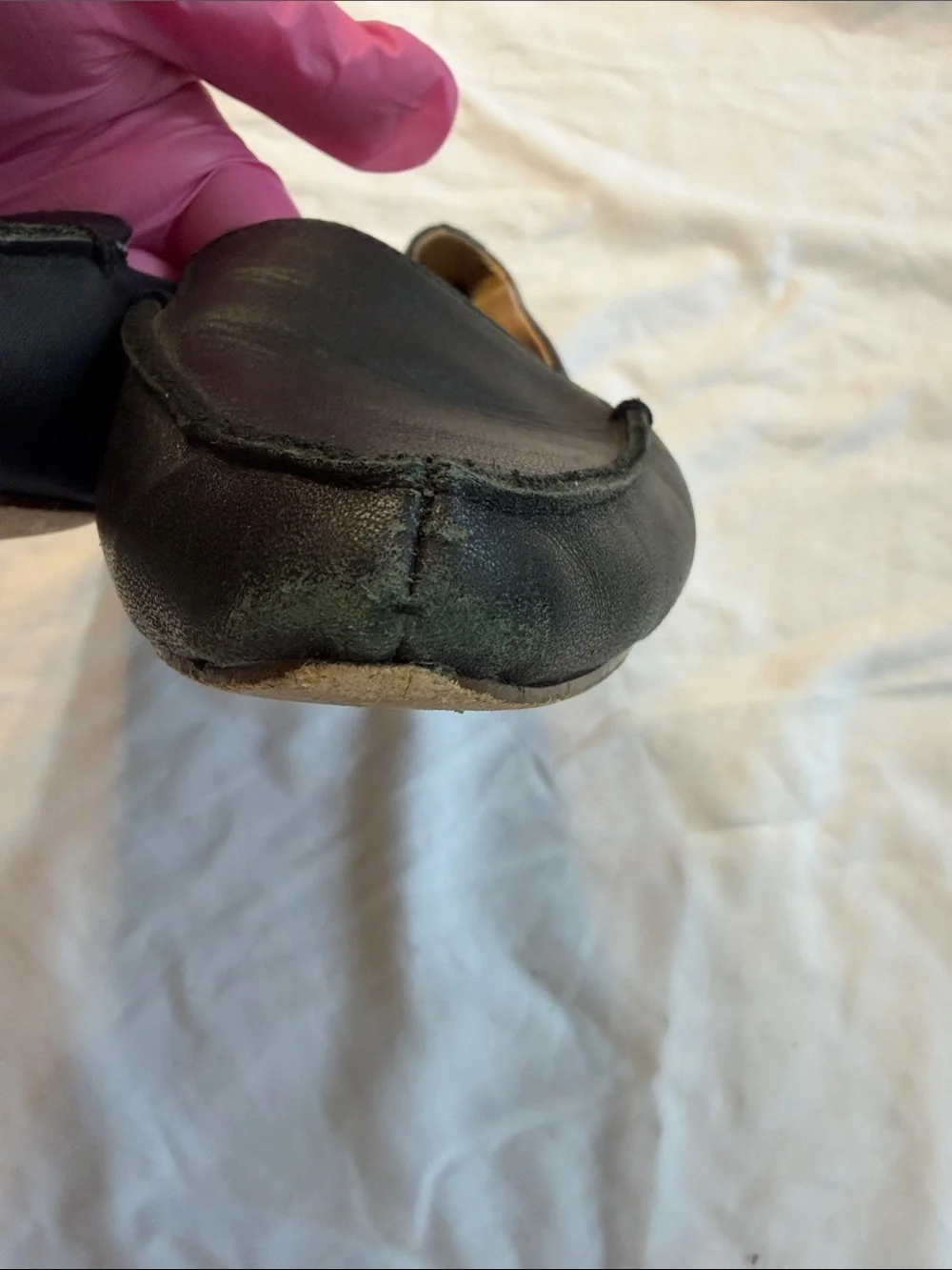 J. Crew Black Pointed Leather Slip-On Flats